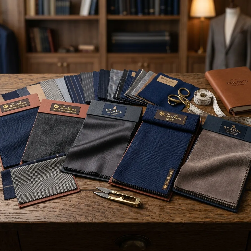 Selection of over 1,200 premium fabrics for custom tailoring in Kolkata - Tanbir Style Zone